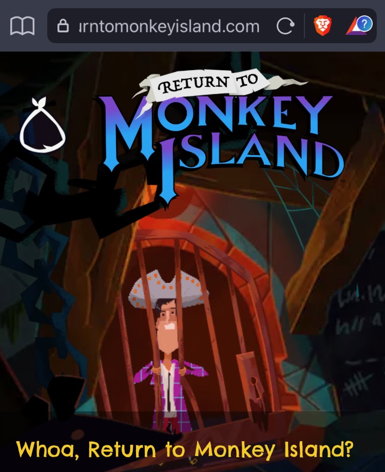 Monkey Island Website im Browser